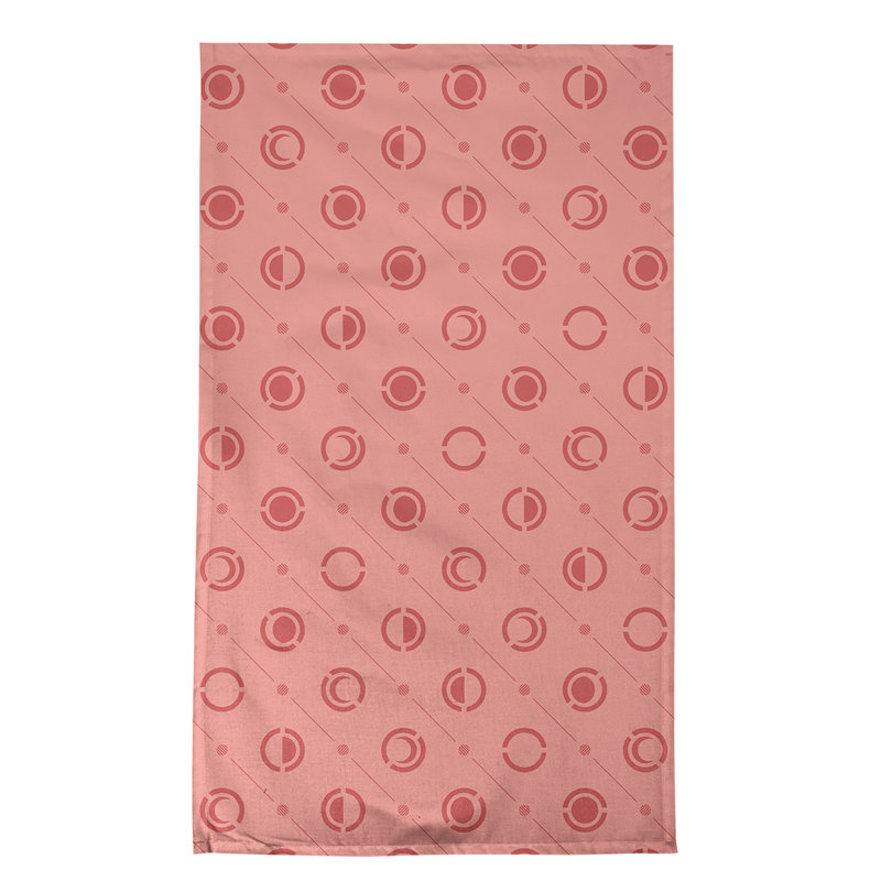 Torchon Moon phases, Orange lever de soleil / rouge, Croisé en coton