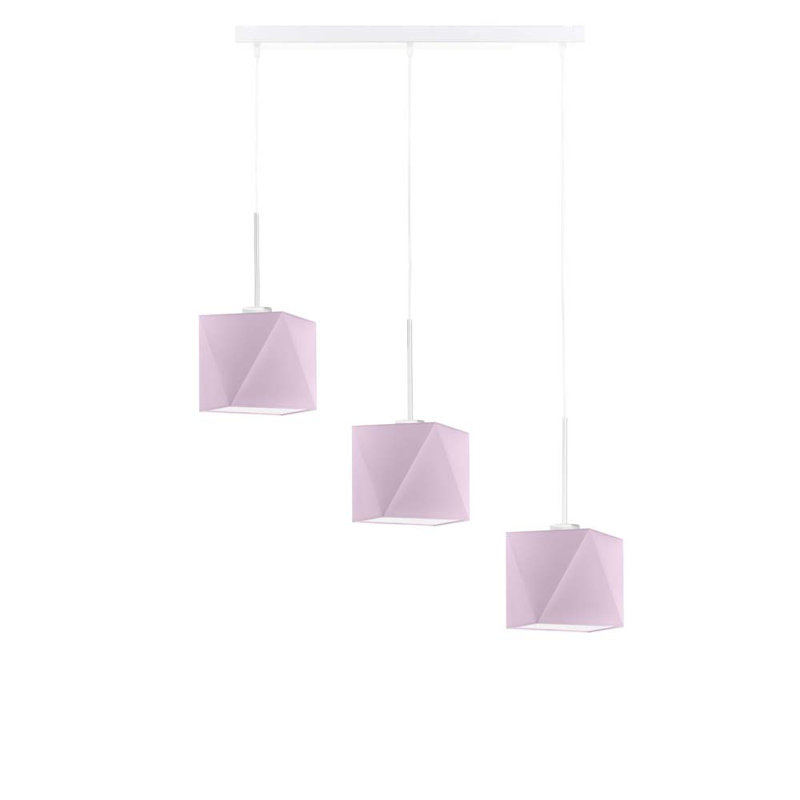 Deneise 3 - Light Kitchen Island Pendant, Light Purple, White