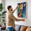 Giraffe Portrait Boho 1 Piece Wrapped Canvas Wall Art-136729300-136729304