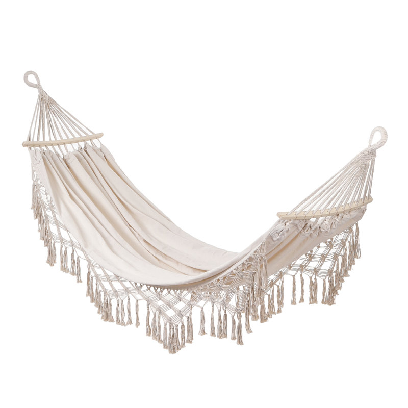 Off-white outdoor canvas camping hammock