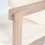 Ensemble de 2 chaises de salle à manger en bois d'acacia, fauteuils avec coussins crème, fauteuil d'appoint en tonneau, ensemble de chaises d'appoint de cuisine pour balcon, cour, jardin, blanc clair