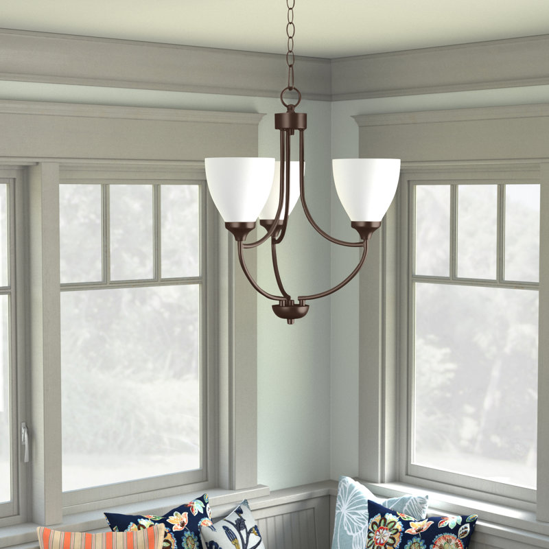 Cariah 3 - Light Dimmable Empire Chandelier, Oiled Bronze