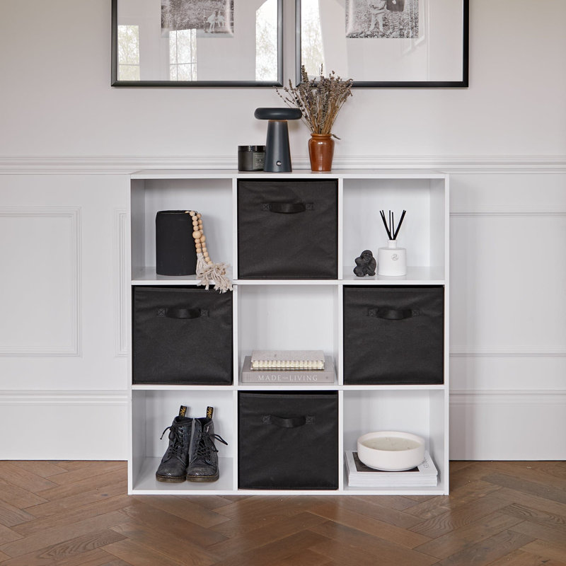 Northville 91cm H x 91cm W Cube Bookcase, Black
