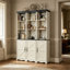 3-in-1 Combined Storage Cabinet with Barn Doors and Adjustable Shelves-1302330512