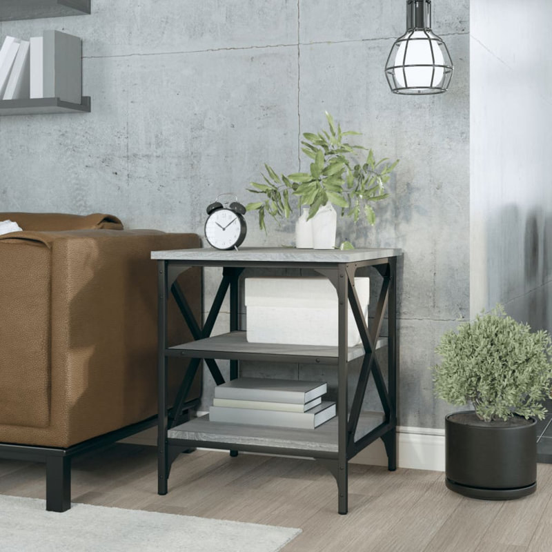 Cornelie Block End Table, Grey