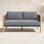 Palina 63" Teak Patio Loveseat
