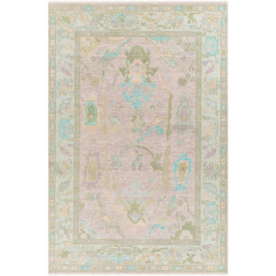 Rectangle Ushak Wool Area Rug