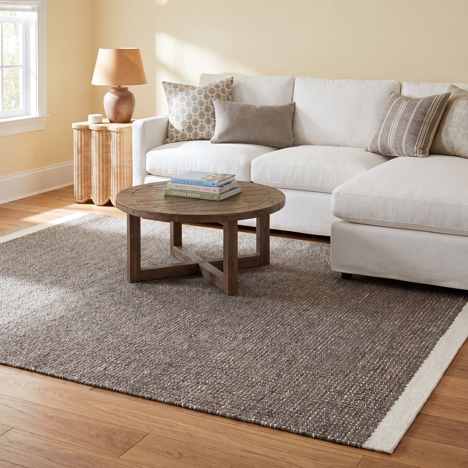 Rylee Handmade Wool Rug, Rectangle 5' x 7'6"