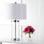 Ensemble de lampes de table argent et transparent de 25 po St Andrews
