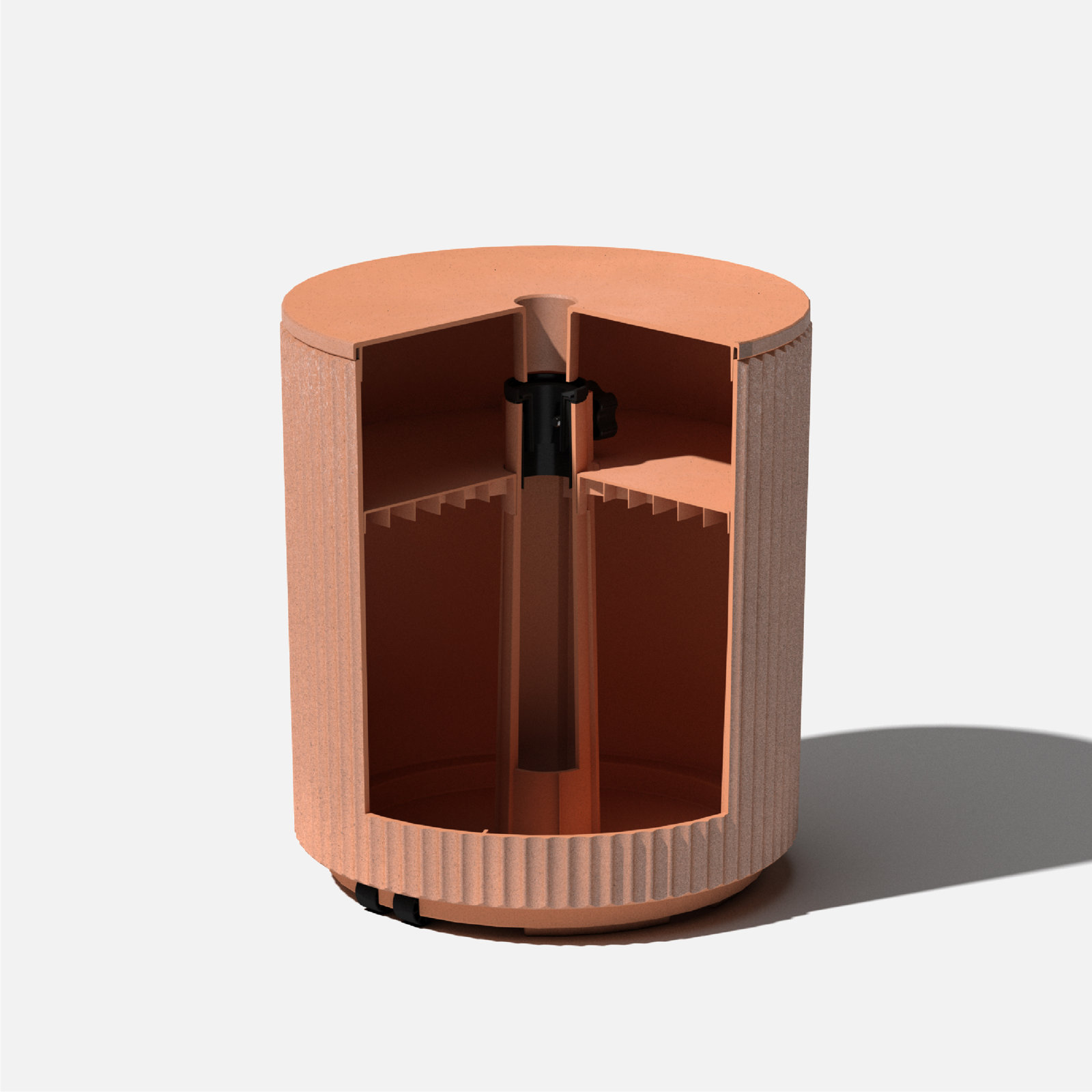 Demi 19" Patio Side Table, Terracotta