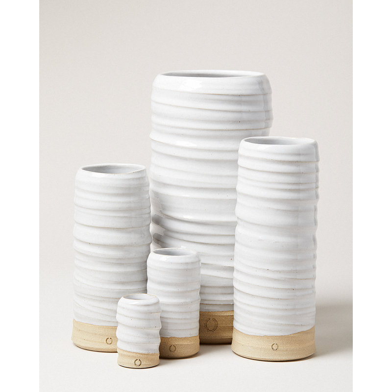 Trunk Stoneware Table Vase, Large: 3.5"X 10"
