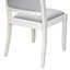 Ensemble de 2 chaises de salle à manger avec dossier gris clair et rembourré, finition blanc antique-1080132111-1080132110