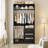 6-Drawer Shoe Cabinet With 72" Wide Closet & Dual Hanging Rods-1326358678