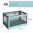 Medium Collapsible Storage Box Bin, 5 Side Clear Open Access Stackable w/ Lid, Wheels-1249410764-1242576479