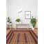 Tapis rouge foncé noué à la main de conception unique 5 pi 11 po x 8 pi 5 po Joban