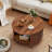 31.5'' Round Coffee Table With Shelf-1531118833