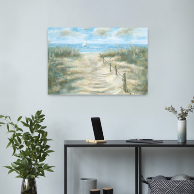 Path to Sandy Beach, art côtier abstrait