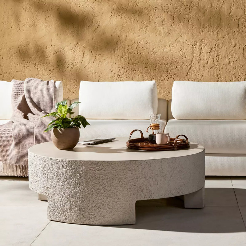 Hobart 48'' Stone Outdoor Coffee Table