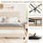Full Upholstered Platform Bed Frame with Adjustable Headboard, Linen Fabric, Sturdy Wooden Slats, No Box Spring Needed, Easy Assembly - Beige Cream-1443894451-1443894448