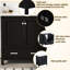 Meuble-lavabo simple autoportant de 30 po avec lavabo en céramique, tiroir et porte à fermeture en douceur avec supports