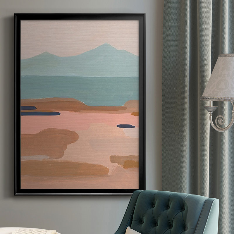 " Desert Sunrise II ", 24.5" H x 18.5" W x 1" D, Black Framed