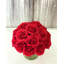 Real Touch Red Rose Arrangement Cylinder Glass