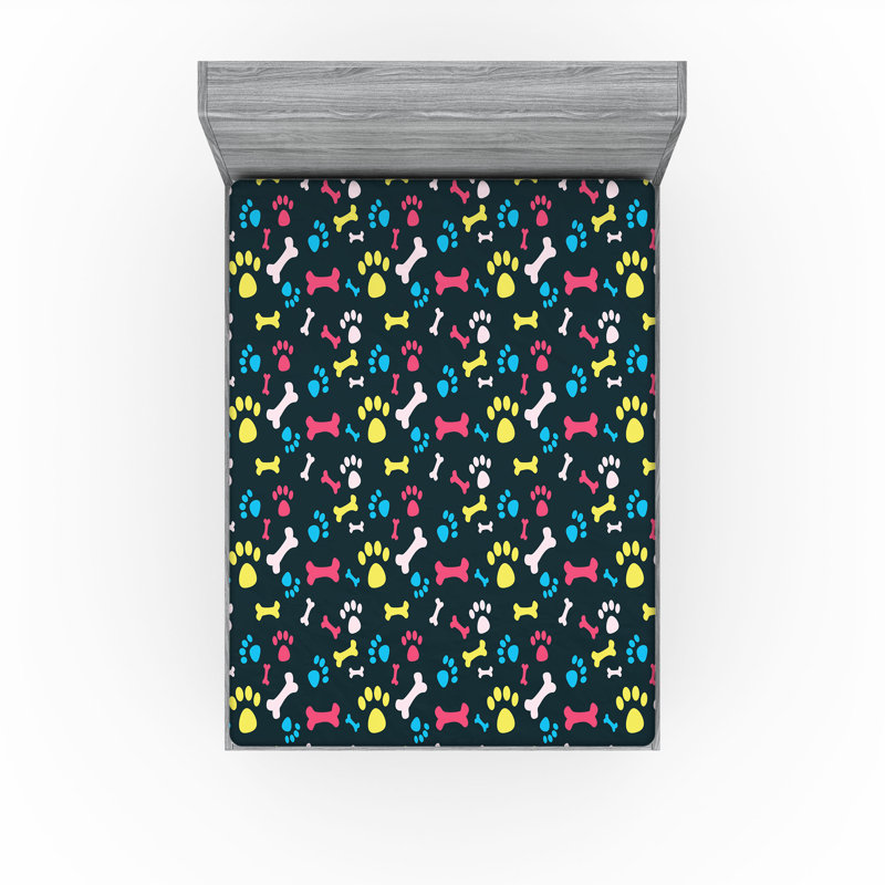 Multicolore drap-housse Ambesonne Dog Lover 2 pièces CoolX, Queen Fitted Sheet