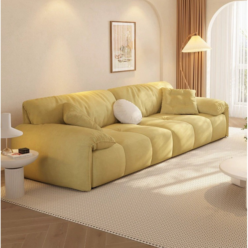 Canapé simple jaune décontracté