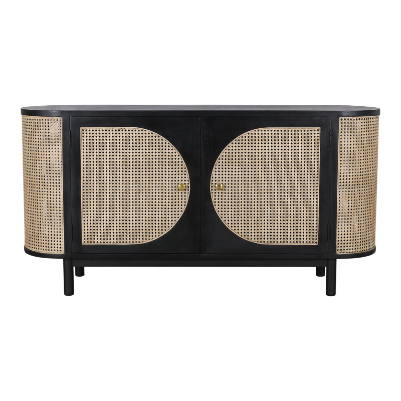 Armoire Joelle, Noir / Beige