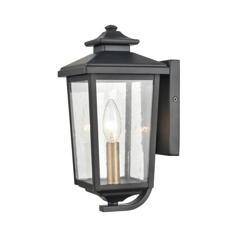 Grande lanterne murale d'extérieur Freea, Noir, H 12,25 po x l 5,75 po x P 5,75 po