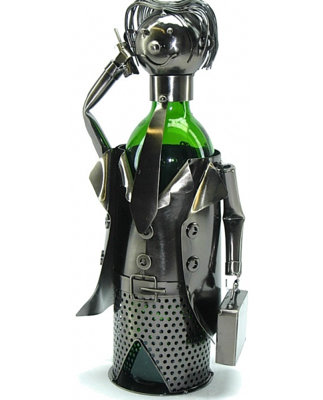 Tabletop Wine Bottle Rack in Silver