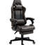 Fauteuil inclinable confortable en cuir de polyuréthane brun, réglable, repose-pieds, fauteuil lombaire à hauteur réglable