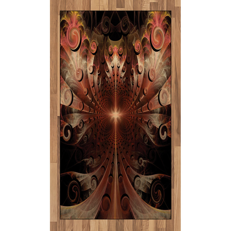 Tapis décoratif à longs fils en fibre de poly haute densité Gothic, Rectangle 2 pi 7 po x 5 pi