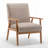 25.38'' Wide Wood Frame Armchair-645132819