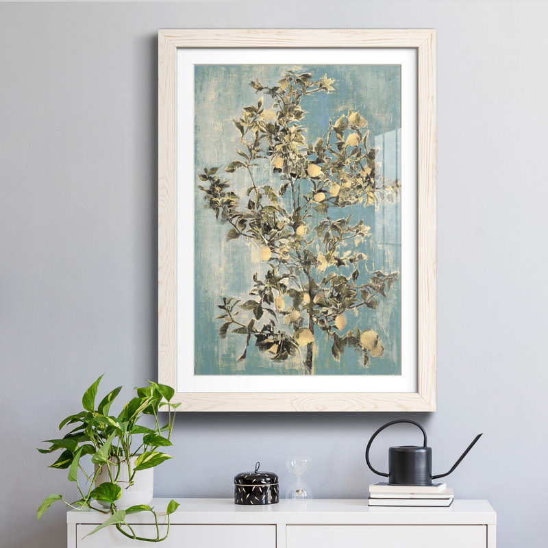 «Lovely Lemon Tree», reproduction de cadre photo sur papier, H 31 po x l 44 po x P 1 po, Blanc