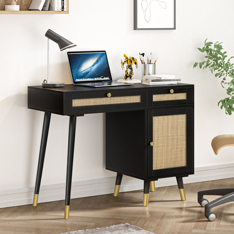 Bureau de coiffeuse avec tiroirs et rangement Rautiola