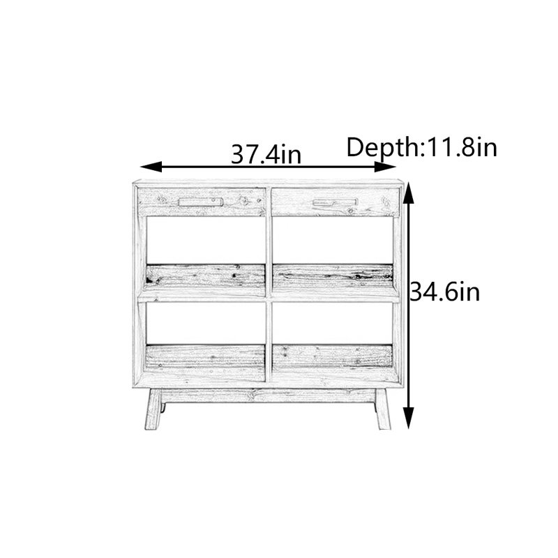 Armoire d'entrée en bois de pin