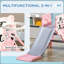 AIYAPLAY Kids Slide 3 in 1 Freestanding Toddler Slide 18-36 Months Pink
