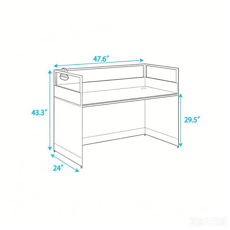 Bureau rectangulaire 1 personne