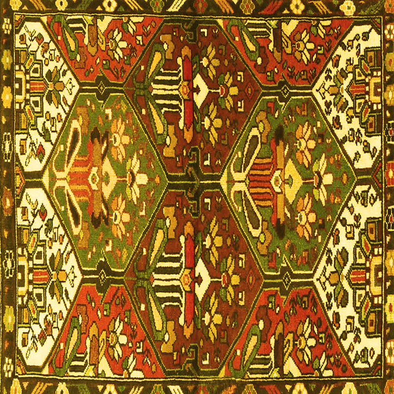 Washable Oriental Indoor Rug, Square 4'