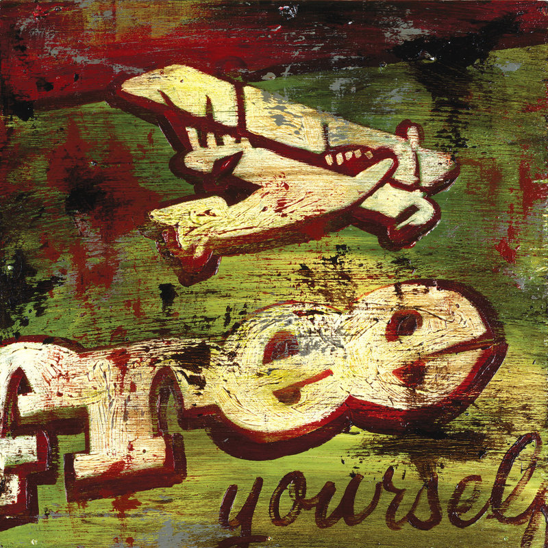 « no one », par rodney’s white, affiche rétro sur toile tendue, H 48 po x l 48 po x P 1,5 po