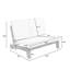 Audia 111.3Cm Wide Outdoor L- Shaped Loveseat with Cushions-595855893-595855894