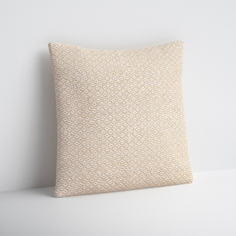 Hemlen Textured Wool Blend Throw Pillow, Polyester/Polyfill