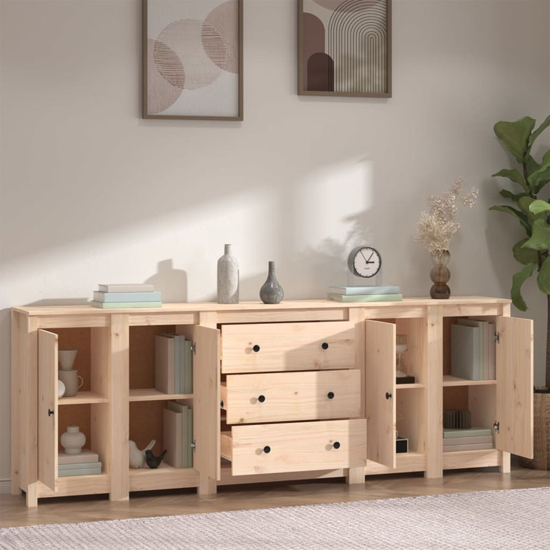 Stephens 230cm Solid Wood Sideboard, Brown