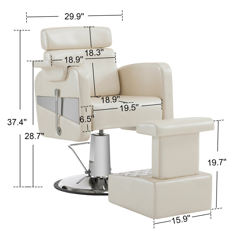  Marv Vegan Leather Barber Chair