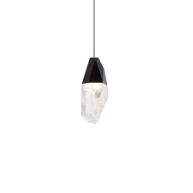 Martini 1 - Light LED Pendant, Black, Optic Haze Crystal