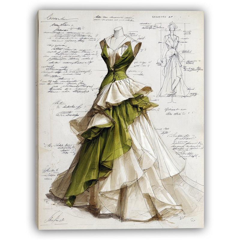 «Flowing Couture», art mural sur toile tendue, H 48 po x l 36 po