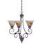 Garison 5-Light Indoor Prairie Rock Dimmable Classic/Traditional Chandelier with Alabaster with Swirls Glass Bell Shades