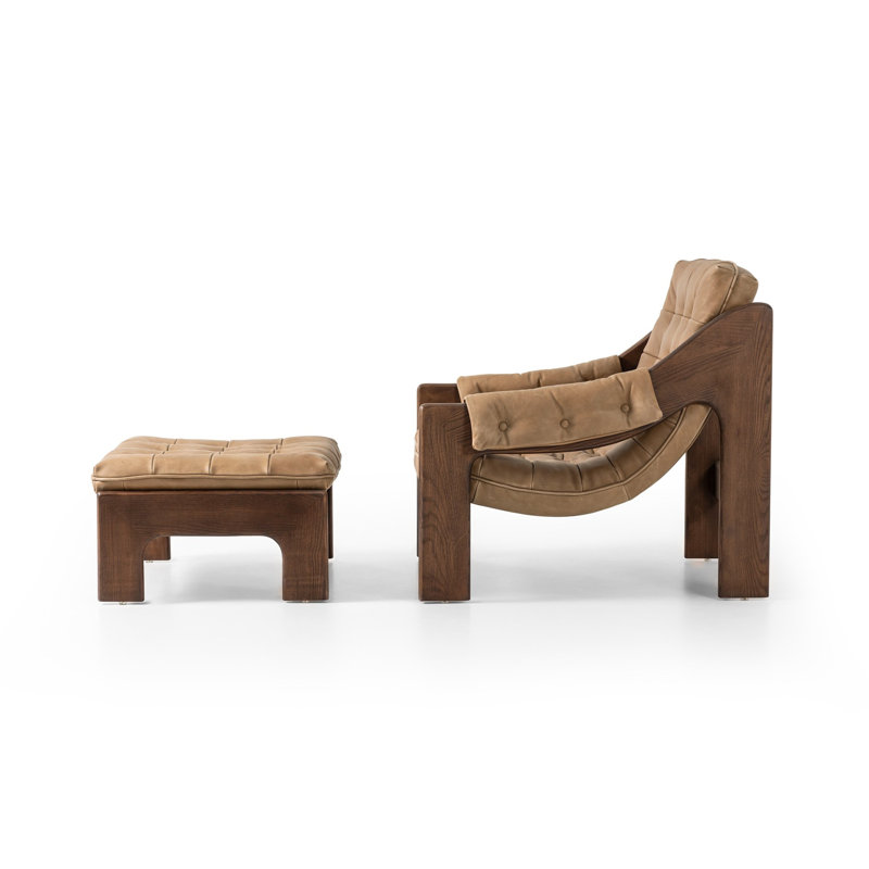 Halston Chair with Ottoman, Palermo Drift