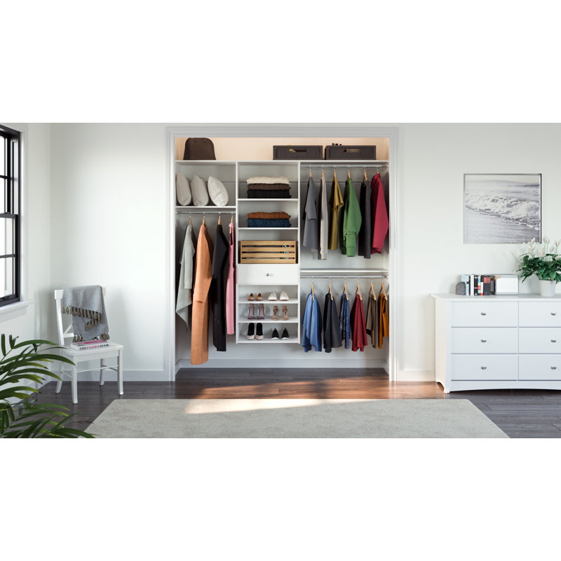 Grid 84'' Closet System (Can Be Cut To Fit), Weathered Gray
